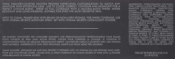 CINEMA SECRETS Pro Cosmetics Ultimate Foundation 5-In-1 Pro Palette, 500A Series