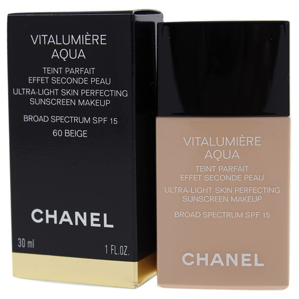 Chanel Vitalumiere Aqua Ultra Light Skin Perfecting Make Up SPF 15-60 Beige Women Foundation 1 oz