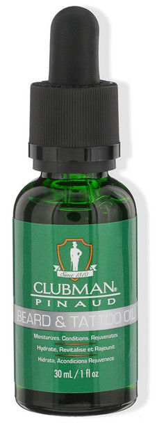 Clubman Pinaud Beard and Tatoo Oil, 1 oz