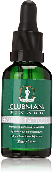 Clubman Pinaud Beard & Tattoo Oil 1 oz (Pack of 10)