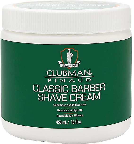 Clubman Pinaud Classic Barber Shave Cream 16 oz (Pack of 5)