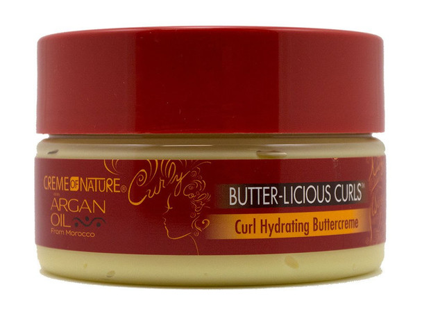 Argan Oil Moisture-Rich Hair Butter by Creme of Nature, Argan Oil of Morocco, Reduces Dryness and Breakage, 7.5 Fl Oz