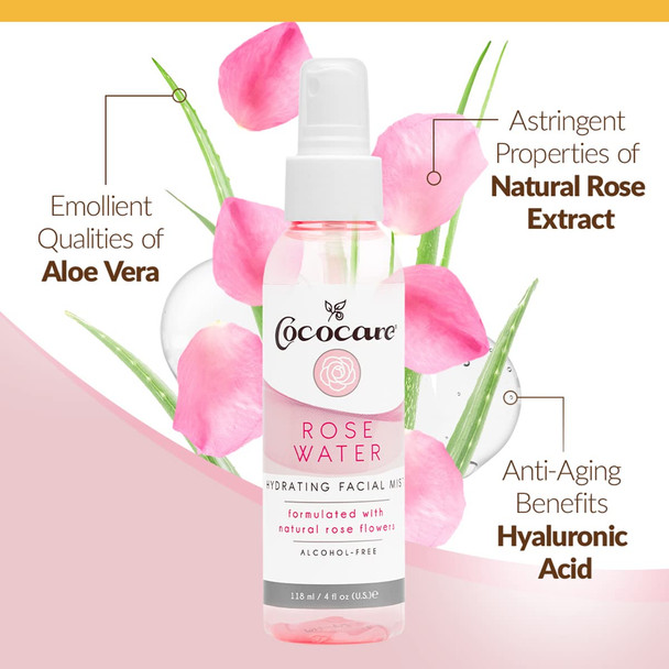 Cococare Rose Water Hydrating Facial Mist (2 Pack)