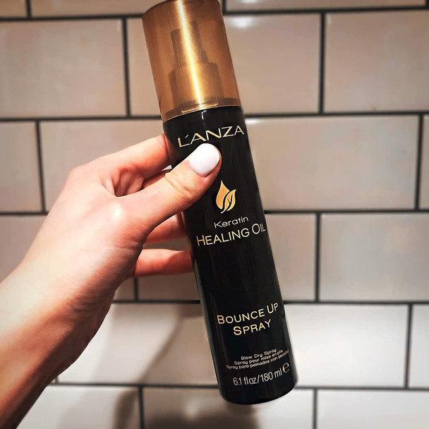 L'ANZA Keratin Healing Oil Bounce Up Spray , Boosts Volume and Shine, With a Weightless Formula, for an Extra Push of Fullness, Body & Bounce (6.1 Fl Oz)