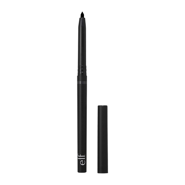 e.l.f, No Budge Retractable Eyeliner, Creamy, Ultra-Pigmented, Long Lasting, Enhances, Defines, Intensifies, Boldens, Black, All-Day Wear, 0.006 Oz