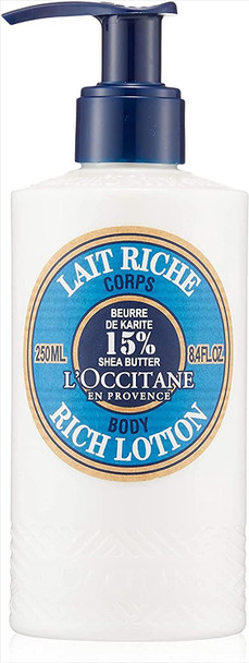 L'Occitane Moisturizing Shea Butter Rich Body Lotion, 8.4 Fl Oz