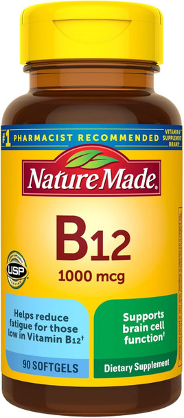 Nature Made Vitamin B12 1000 mcg 90 Softgels