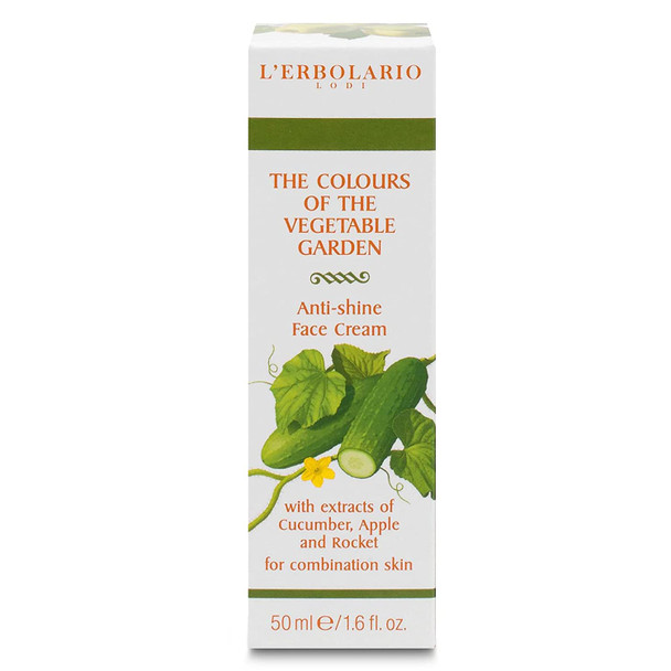 L'Erbolario The Colours Of The Vegetable Garden Anti-Shine Face Cream - Rebalancing Night Treatment - Improves Complexion - Mattifying And Sebum-Balancing Effect - Ideal Base For Makeup - 1.7 Oz