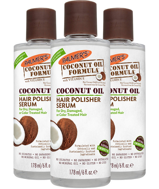 Palmer's Coconut Oil Formula Hair Polisher Serum, 6 Ounce (Pack of 3)