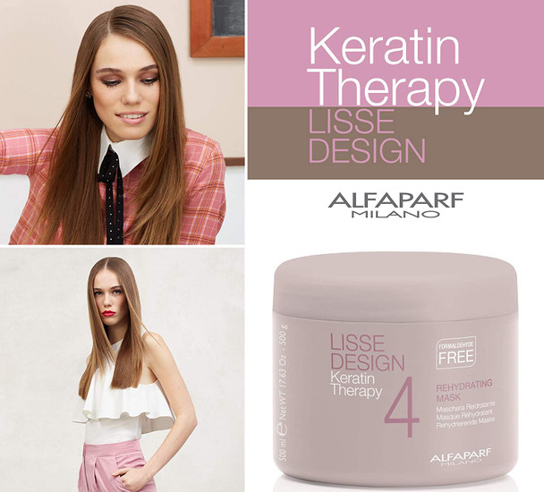 AlfaParf Lisse Design Keratin Therapy Rehydration Mask, 500 ml