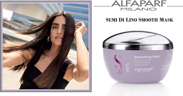 Alfaparf Semi di Lino Smoothing Smoothing Mask 200 ml - Unruly Hair