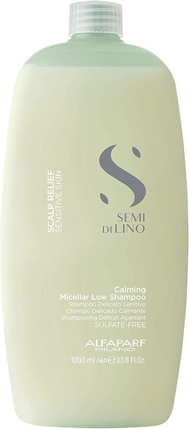 Alfaparf Milano Semi di Lino Scalp Relief Calming Micellar Low Shampoo, 1 L,8022297096636