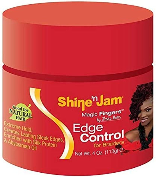 Ampro Shine-N-Jam Magic Fingers Edge Control Gel For Braiders (Pack of 1)