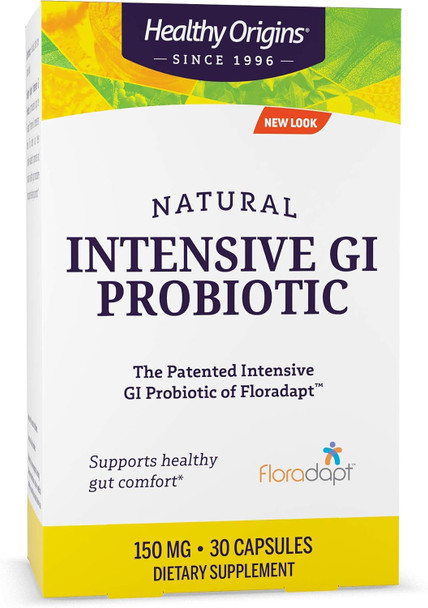 Healthy Origins, Intensive GI Probiotic Veggie Caps, Tan, 30 Count