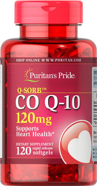 Puritan's Pride Q-Sorb Co Q-10 120 mg-120 Rapid Release Softgels