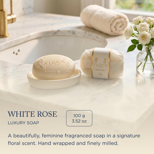 Floris London White Rose Single Hand Soap Bar (100g)