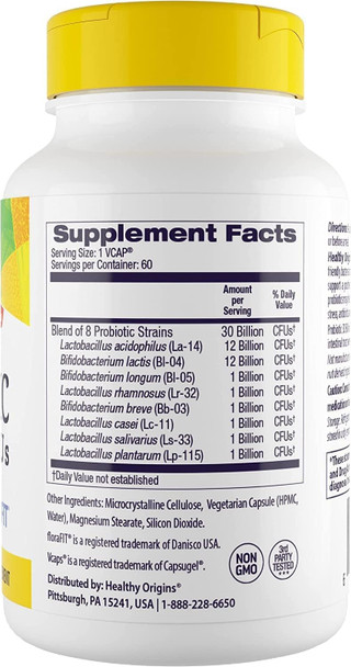 Healthy Origins Probiotic 30 Billion CFU, 60 Vcaps
