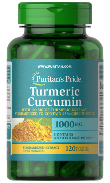 Turmeric Curcumin by Puritan's Pride, 1000mg, 120 Rapid Release Capsules