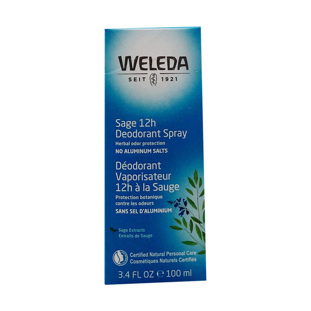 Weleda, Deodorant Spray Sage Large, 3.4 Fl Oz