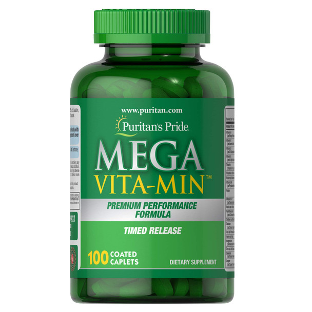Mega Vita-Min™ Multivitamin Timed Release 100 caplets by Puritan's Pride®