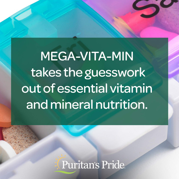 Mega Vita-Min™ Multivitamin Timed Release 100 caplets by Puritan's Pride®