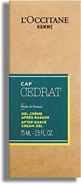 L'OCCITANE Cap Cedrat After Shave Cream Gel 75ml, Fresh & Invigorating Scent, Luxury Skincare For Men, Mens Grooming Product