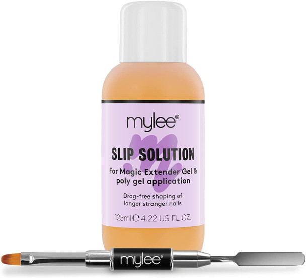Mylee Magic Extender Gel Nail Builder Kit  Slip Solution 125ml & Dual-Ended Tool, UV / LED Nail Tips & Extensions
