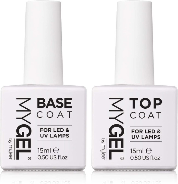 MYGEL Top & Base With Mylee Prep Wipe & Remover UV LED Nail Gel Polish Kit Soak Off