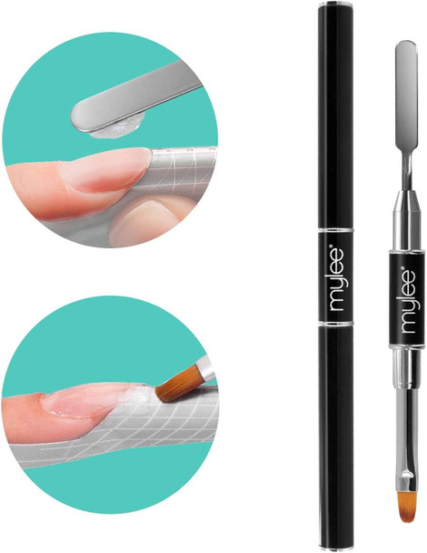 Mylee Polymer Gel Dual-Ended Tool  2 in 1 Brush & Picker for UV/LED Nail Art, Nail Tips & Extensions Builder