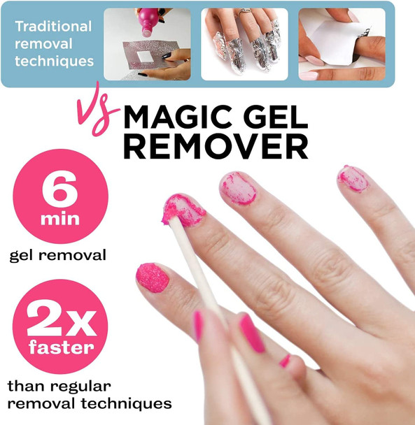 MYGEL by Mylee Magic Gel Remover 15ml + Gel Scraper Tool - Gel Acrylic Nail Polish Remover  Easily & Quickly Removes Soak-Off Gel Polish