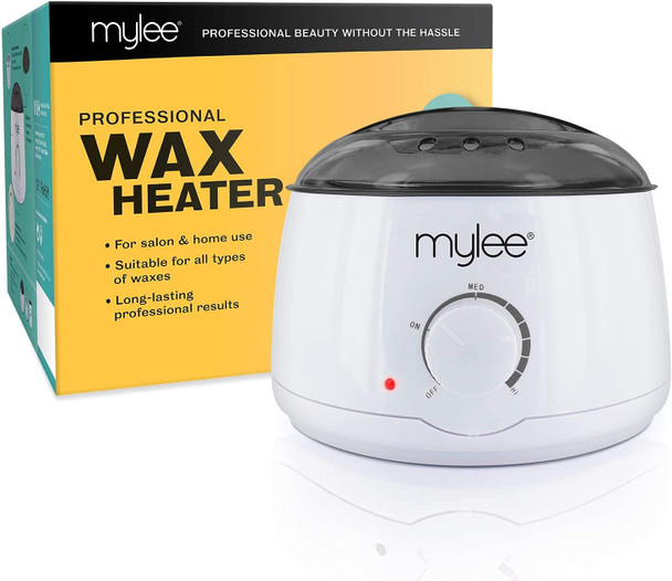 Mylee Salon Quality Waxing Kit Includes Wax Heater, Rose Wax, Waxing Strips, Spatulas, Mylee Pre and After Care Lotion and Equipment Cleaner (Rose Wax Kit)