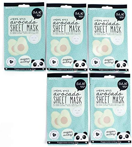 Oh K Avocado Sheet Mask (Pack of 5)