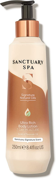 Sanctuary Spa Body Lotion Women, No Mineral Oil, Cruelty Free and Vegan Body Lotion for Dry Skin, 250 ml