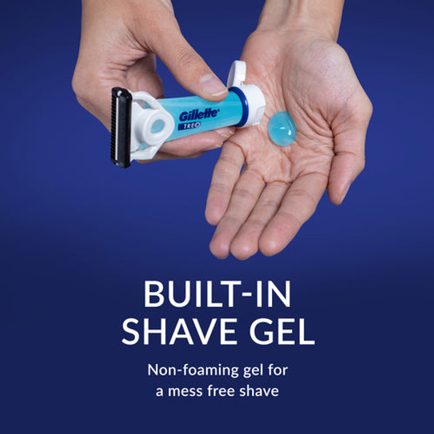 Gillette TREO Razor, Designed For Caregivers To Shave Someone Else, 15 Disposable Razors With Built-in Shave Gel