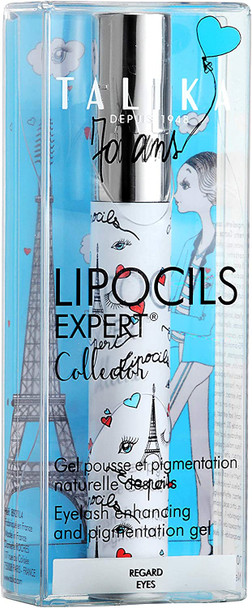 Lipocils Expert Collector - Talika - Eyelash Growth and Pigmentation Booster Gel - Natural Eyelash Care - 70 Years Collector's Edition - Limited Edition - Brush + Foam Tip - 10 ml