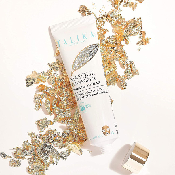 Vegetal Gold Mask - Talika - Regenerating Gold Mask - Antioxidant and Soothing Care - All Skin Types - Skin Boosted with Radiance in just 10 minutes