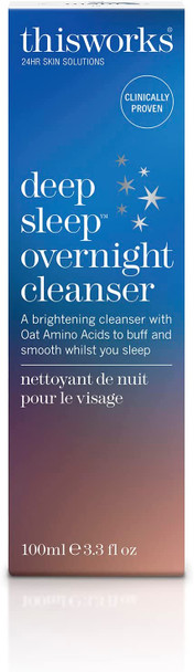 This Works Deep Sleep Overnight Cleanser, with Oat Amino Acids & Hyaluronic Acid to Gently Exfoliate & Rehydrate, Clinically Proven to Reduce Redness, 100ml