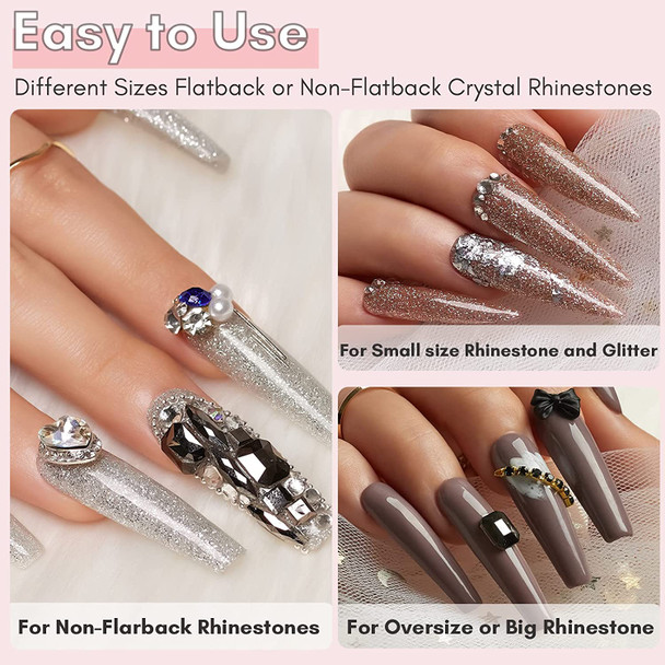 Makartt Nail Rhinestone Glue Gel 1.06oz Nail Lamp Needed Gem Glue Gel Super Strong Adhesive Nail Gel for Nail Glitter Nail Gems Nail Jewels Nail Crystals Nail Beads Nail Diamonds 3D Nail Charm Sequins Makartt Nail Rhinestone Glue Gel 1.06oz Nail Lamp Needed Gem Glue Gel Super Strong Adhesive Nail Gel for Nail Glitter Nail Gems Nail Jewels Nail Crystals Nail Beads Nail Diamonds 3D Nail Charm Sequins