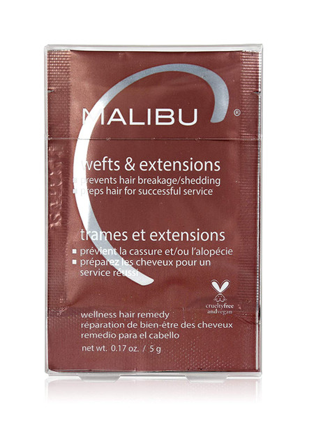 Malibu C Wefts and Extensions Wellness Hair Remedy, 12 ct.