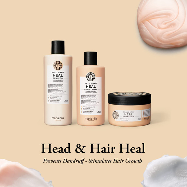 Maria Nila Head & Hair Heal Mask, 8.5 Fl Oz / 250 ml, Prevents Scalp Problems & Stimulates Hair Growth, 100% Vegan & Sulfate/Paraben free