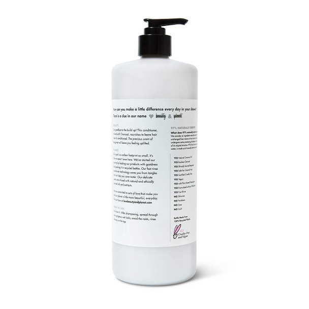 Love Beauty And Planet Delightful Detox Cleansing Conditioner for Cleansed Hair Charcoal & Bergamot Paraben-Free, Vegan, and Silicone-Free Conditioner 32.3 oz