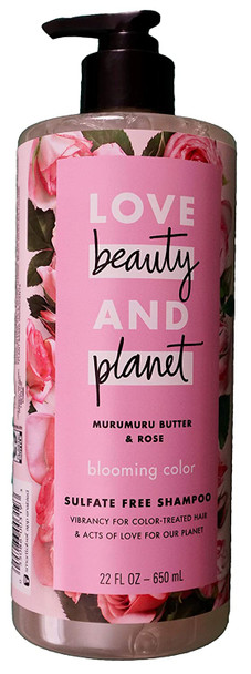 Love Beauty and Planet Shampoo Blooming Color Murumuru Butter & Rose, 22 FL OZ
