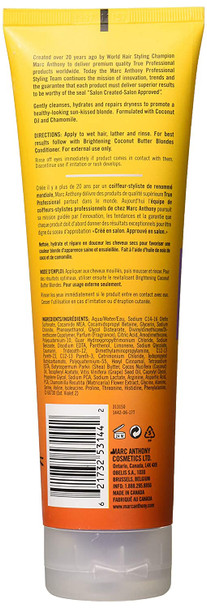 Marc Anthony Coconut Butter Shampoo Blondes 8.4 Ounce (250ml) (3 Pack)