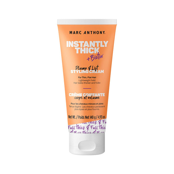 Marc Anthony Instantly Thick Biotin Styling Cream - Biotin & Vitamin E Hair Thickening Cream to Make Hair Thick & Full - Volumizing Lightweight Thickening Hair Product for Fine, Dry Dull Hair