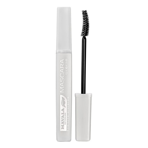 Mavala Mascara Creamy, Black | Thick, Glossy Look | Bold Colors | Makes Eyes Pop | Smear-Proof | Nourishes Lashes | Soft and Silky Texture | 0.32 Ounce
