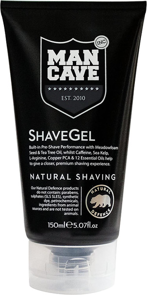 Mancave Caffeine Shave Gel, 5.9 Ounce