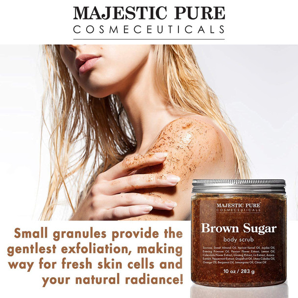 Majestic Pure Himalayan Scrub, Orange Scrub, Brown Sugar Scrub, Coffee Scrub, and Green Tea Scrub Bundle  Great Body Scrub Package