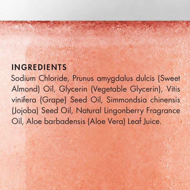 Himalayan Salt Body Scrub with Lingonberry, Exfoliating Salt Scrub to Exfoliate & Moisturize Skin, Deep Cleansing for Women and Men - 10 oz