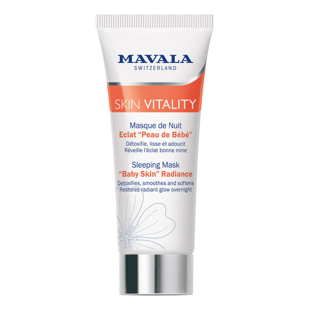 MAVALA Skin Vitality Sleeping Mask"Baby Skin" Radiance | Baby Soft Skin | Overnight Sleep Mask | Apricot Oil | Detox Face for Smooth Skin | Vibrant Look by Morning, 65 ml
