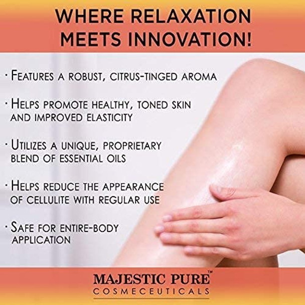 Majestic Pure Cellulite Hot Cream (9 oz) and Cellulite Massage Oil (8 oz) Bundle